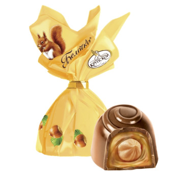 Конфеты шоколадные Белочка с цельным лесным орехом, 1кг