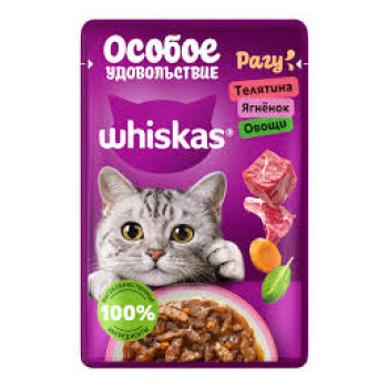 Кош. Корм (Whiskas) Рагу с Телятиной и Ягненком 75г