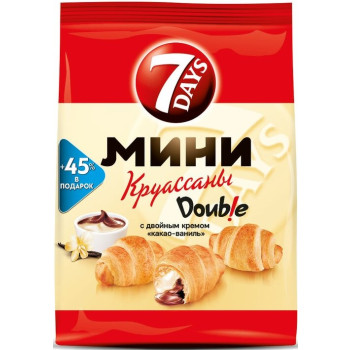 Круассаны 7 Days Double Какао-Ваниль, 105г