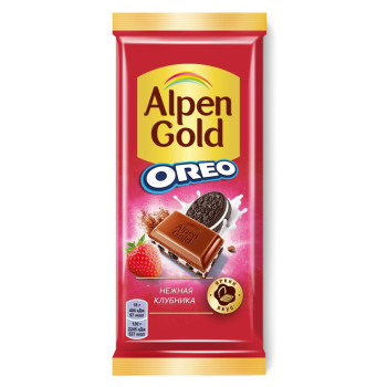 Шоколад Alpen Gold Орео Клубника 85г