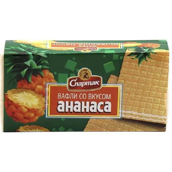 Вафли Спартак со вкусом Ананаса, 100г