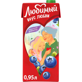 Напиток сокосодержащий Любимый Черника 0.95л
