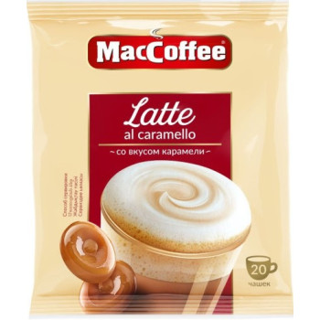 Напиток кофейный MacСoffee Latte 3в1 со вкусом карамели, 20пак. по 22г.