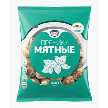 Пряник Полет 400г.Мятные