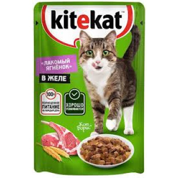 Кош. Корм (Kitekat) c Ягненком в желе 85г