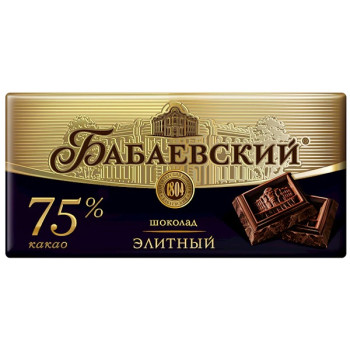Бабаевский Шоколад Элитный 75% Какао 150г.