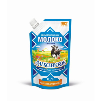 Сгущ. молоко с сахаром 8,5% 270г Алексеевское