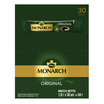 Кофе растворимый Monarch Original, стики, 1.8г