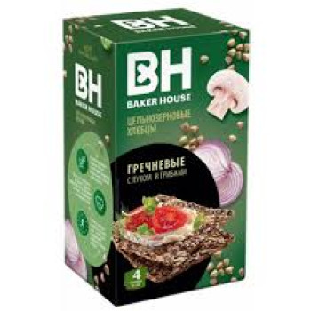 Хлебцы Скандинавские Бикер Хаус 180г. Гречневые Лук и Грибы