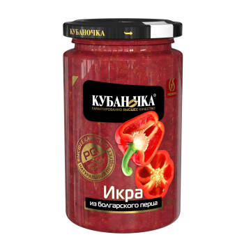 Икра из болгарского перца 350гр (КУБАНОЧКА)