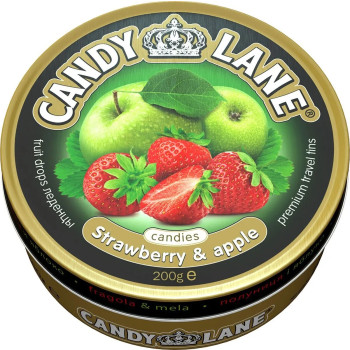 Леденцы "Candy Lane" ж/б Клубника и Яблоко 200г. 