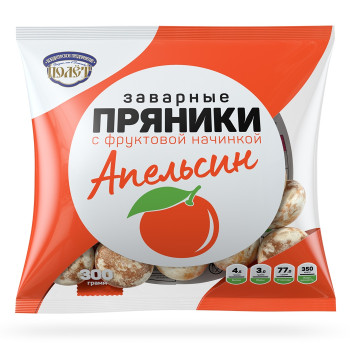 Пряник Полет 300г.Заварной "Апельсин"