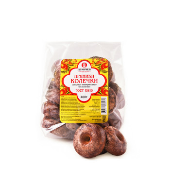 Пряники Щекино 400г.  Колечки