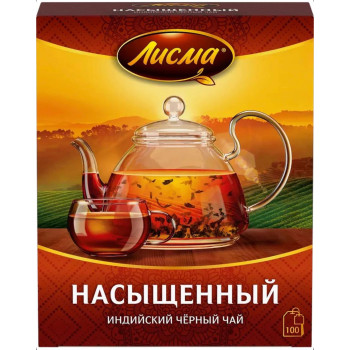 Чай черный Лисма Крепкий, 100 х 2 г