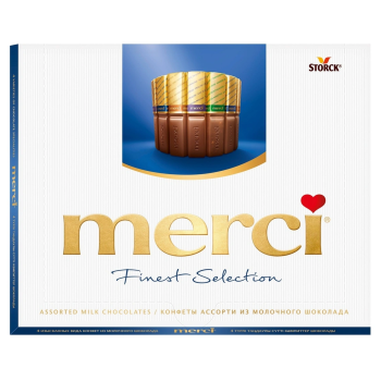 Шоколадный набор Merci Ассорти 4 вида шоколада 250г