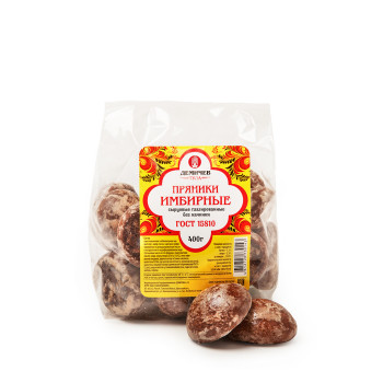Пряники Щекино 400г.  Имбирные