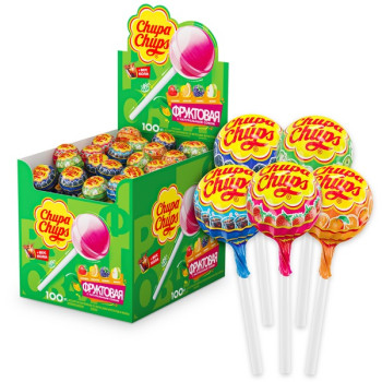 Карамель Chupa Chups Фруктовая + со вкусом колы, 12г.