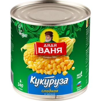 Кукуруза Дядя Ваня сладкая 340гр