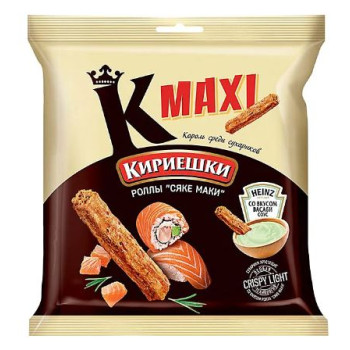 Сухарики Кириешки Maxi Сяке маки + васаби, 50г + 25мл