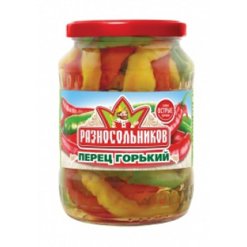 Перец горький мариннованные ТУ 8х650 гр Разносольников