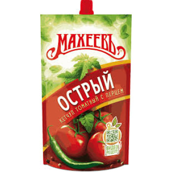 Кетчуп Махеевъ Томатный Острый 300мл. дой-пак 