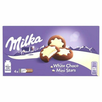 Милка печенье Chocominis White - C молочной начинкой покрытое белым шок 150г. 