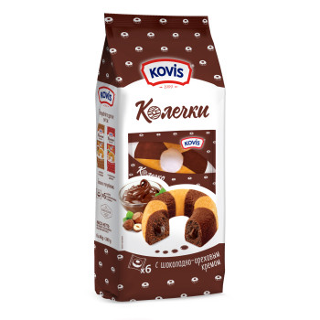 Колечки сдобные "Kovis" 240 г Шоколадно-ореховый крем