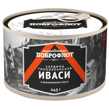 Сардина (ИВАСИ) в томатном соусе Доброфлот, 245г