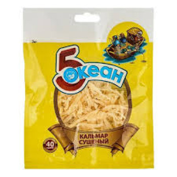 Кальмар стружка 40г.  Пятый Океан