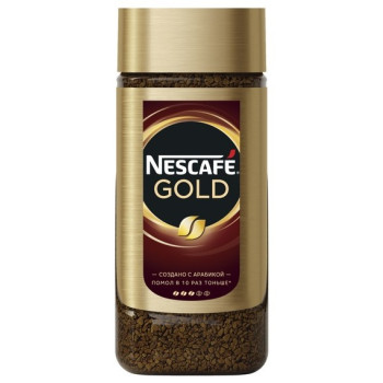 Натуральный растворимый сублимированный кофе Nescafe Gold, 95 г
