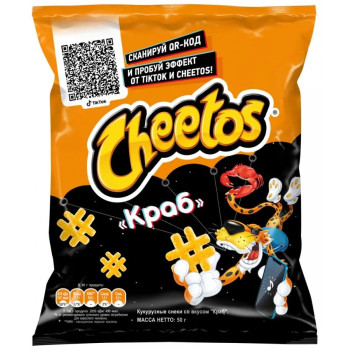 Снеки кукурузные Cheetos Краб 55г.