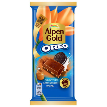 Альпенгольд Шок  85г. Орео Арахисовая паста