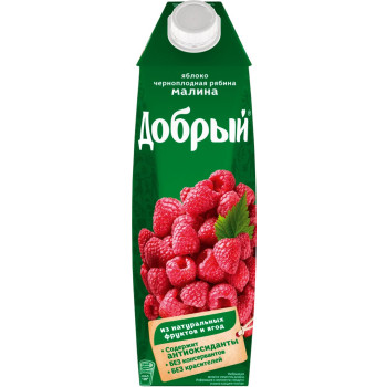 Нектар Добрый Яблоко Малина Черноплодная рябина 1л