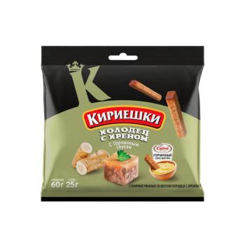 Сухарики Кириешки Чеснок + сырный соус, 60г + 25мл