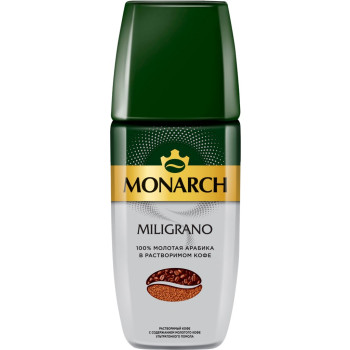 Кофе растворимый Monarch Miligrano с добавлением молотого, 90г