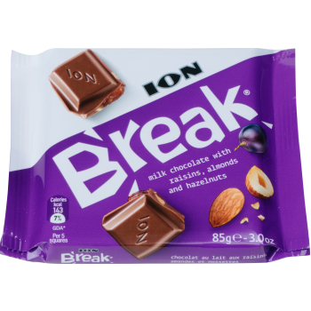 БРЕЙК Молочный шок. 85г  с Миндалём,Лесн.Орехами и Изюмом
