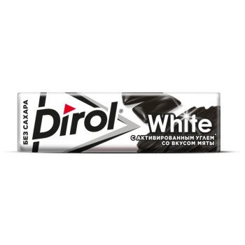 Жевательная резинка Dirol White с углем растительным и вкусом мяты, 13.6г
