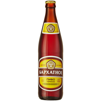 Пиво темное Бархатное ГОСТ 4,1% 0,5л стекло