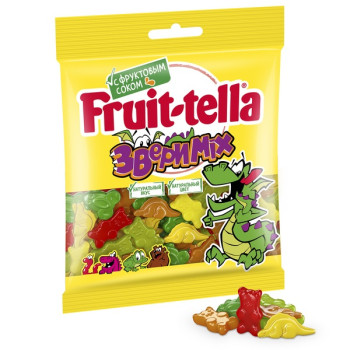 Мармелад жевательный Fruittella Звери MIX, 70г.
